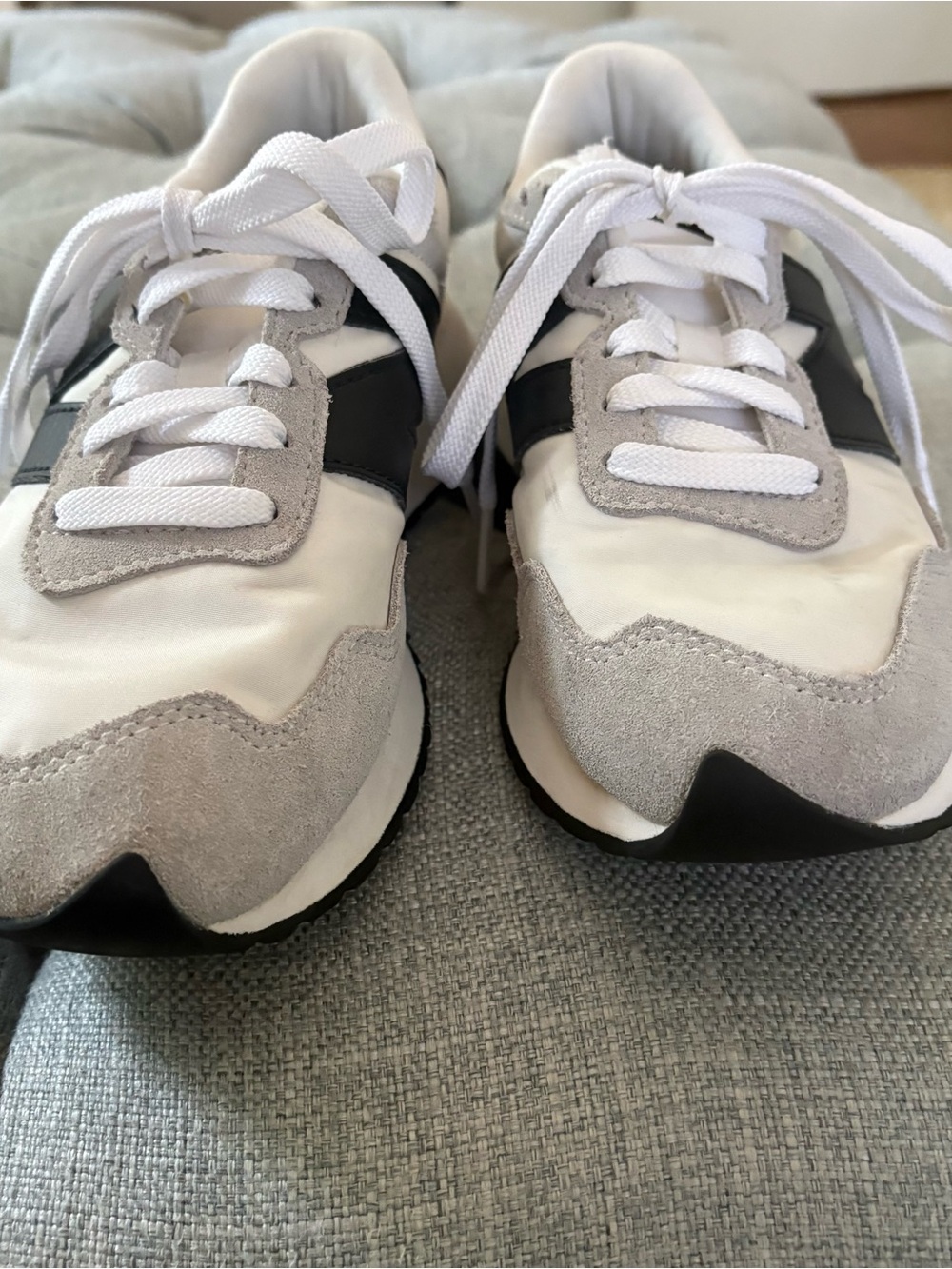 New Balance Women’s 327 Sneaker in White, Gray and Black - Picture 3 of 6